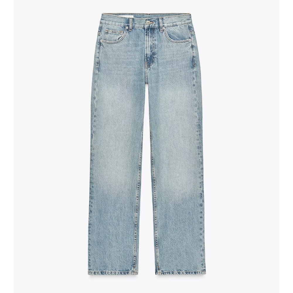 ZARA LOW RISE STRAIGHT LEG JEANS